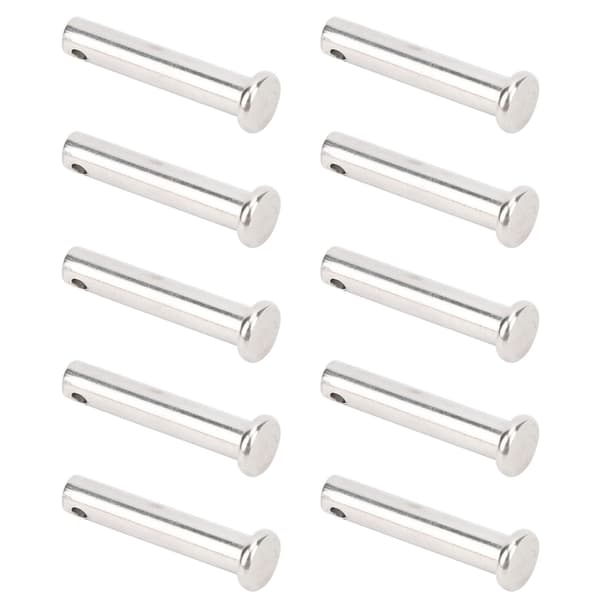 10 stk. runde fladhovedede gafler, 304 rustfrit stål, til lineære bevægelige dele M8x40mm