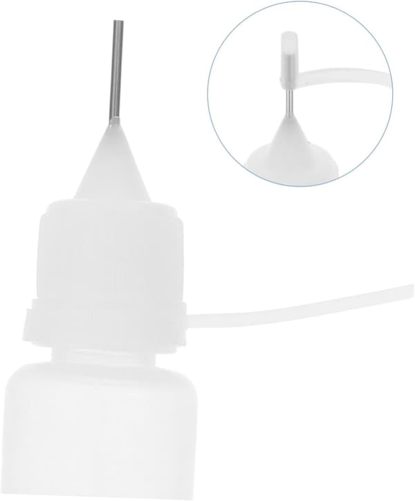 12 stk DIY halv-nål applikatorflasker 10 ml 5 ml limdispenser klemflasker