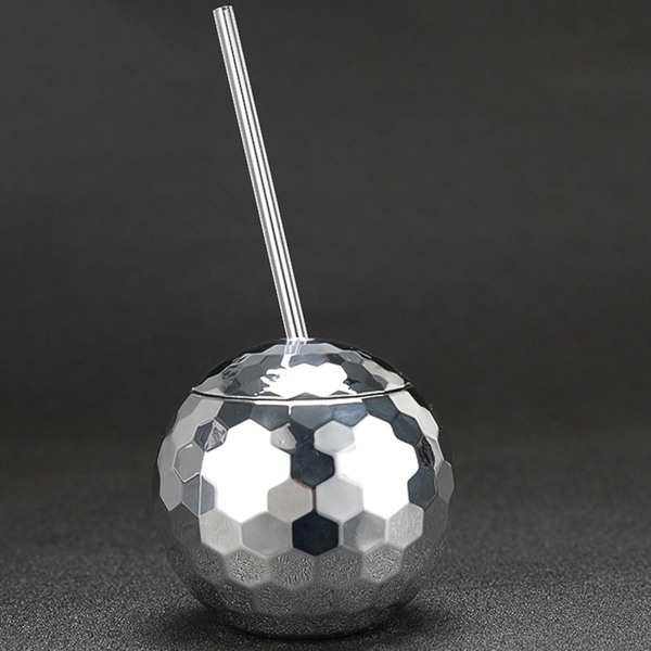 3kpl Flash Ball Cocktail Cup yökerhobaarijuhla taskulamppu olkiviinilasi, hopeakulta
