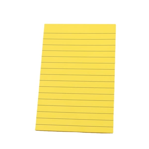 Linjerede sticky notes, sticky notes i 4 farver, lyse post-it-lapper, farverige store firkantede sticky notes til kontor, hjem, skole, møder