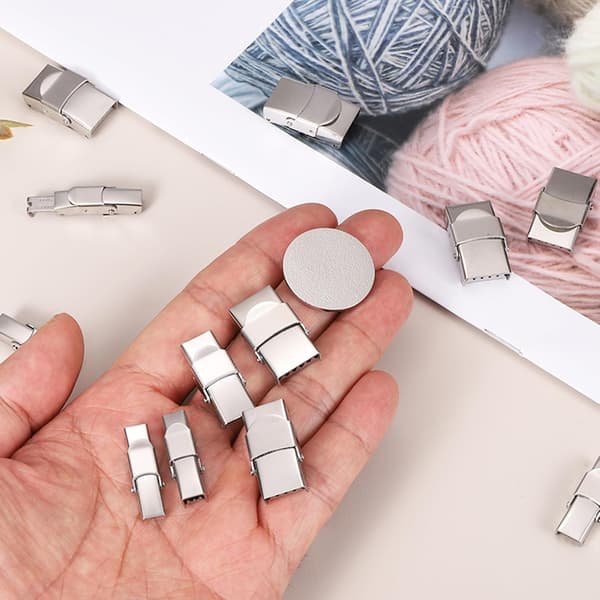 Urrem Lås Titanium Stål Rektangel 7x3mm Pink
