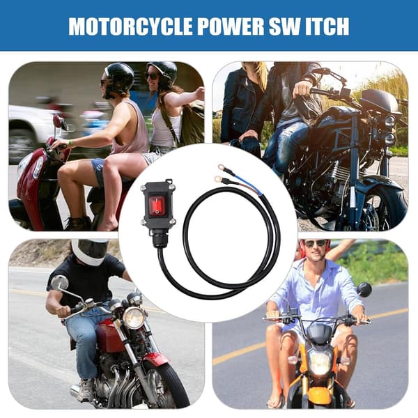 Power Cut-Off Kit - Motorcycle Switch, Battery Disconnect, Waterproof Isolator | Heavy Duty Engine Control, Multi-Length Cable