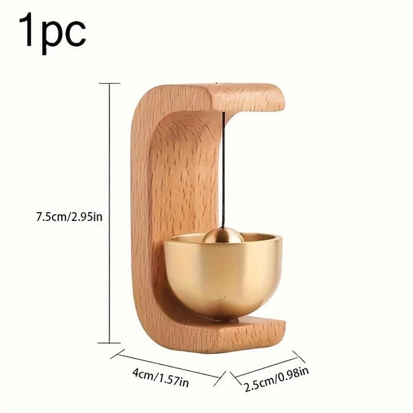 Magnetisk vindklocka dörrklocka bokträ koppar dörrpåminnelseklocka heminredning för entré Beech Brass Wind Chime Ornament Beech Brass Wind Chime Ornament