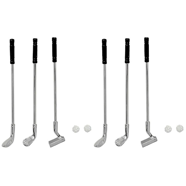 2 Sarjaa Simulaatio Urheilugolf Set Miniatyyrilelut Mini Talo Koriste-Tarvikkeet 2 Sarjaa 6.3x0.9cm 2 Sets 6.3x0.9cm