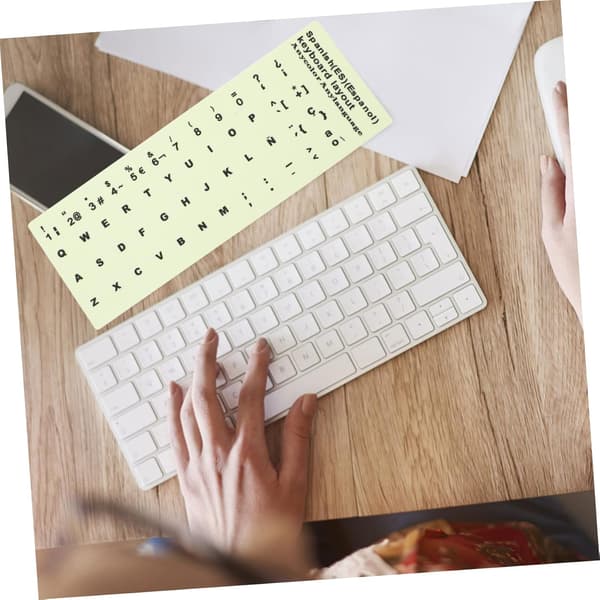 1 Sheet Luminous Keyboard Stickers Easy to Use Versatile Large Letters for Typing Enthusiasts