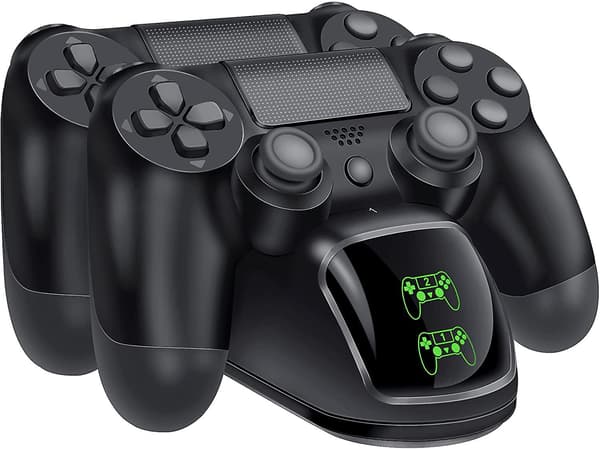 Ladestation til PS4/PS4 Slim/PS4 Pro-controllere med USB