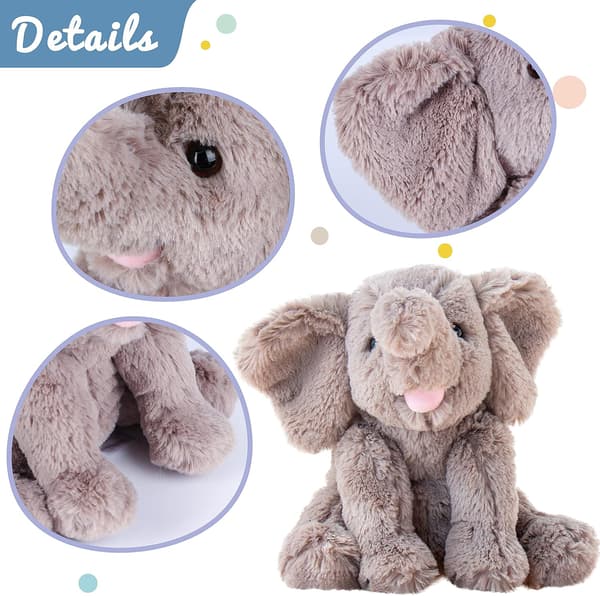 Light grey, 22 cm cute plush calf elephant plush toy super soft fi
