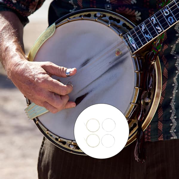 Robust Banjo String Kit med Stålmateriale og Praktisk Brukervennlig Design