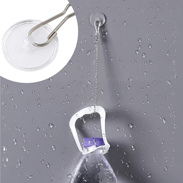 20 Pieces 2 cm Transparent Self-Adhesive Ceiling Hooks Self-Adhesive Hooks Ceiling with Flagpole Clips-FF-