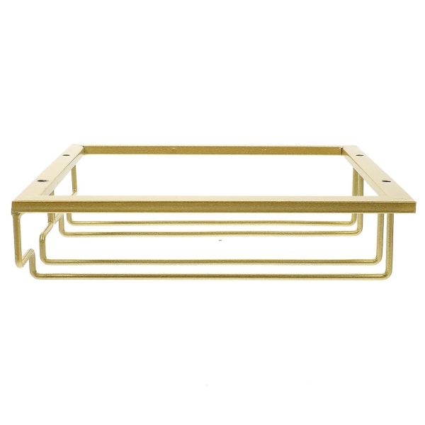 Viinilasiteline Kaapin Alle Viinikupinpidike Koristeellinen Ylösalaisin Riippuva Kupiteline Kulta 22.5X20X6CM Golden 22.5X20X6CM