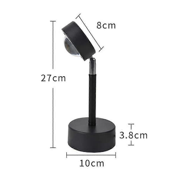 Solnedgangslampe, 180 graders rotation USB solnedgangsprojektor