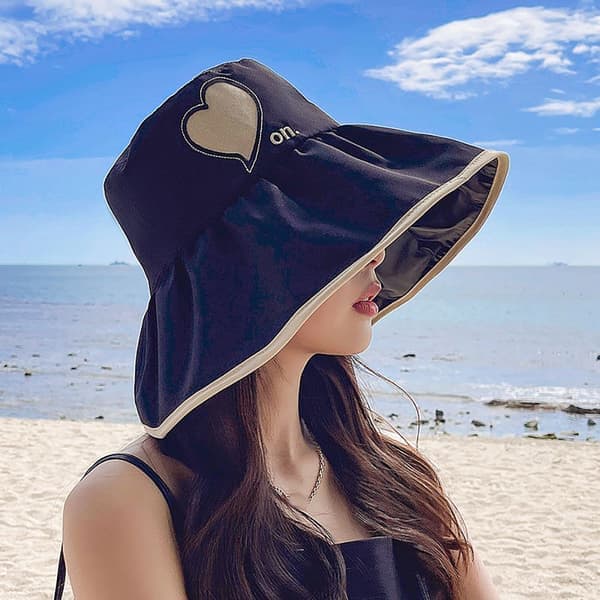 Sommermode Piger Stofhat Solhat Sommerhat MARINE marineblå navy navy
