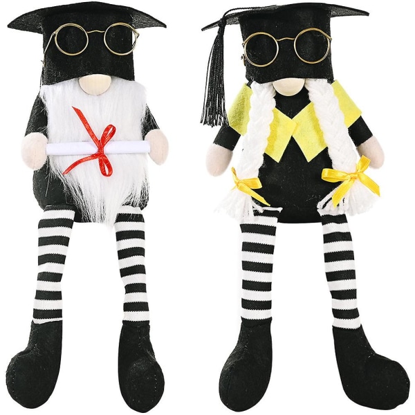 2 stk Graduation Dolls Graduation Rudolph Ornamenter Gnome Pynt Graduation Party Supplies32X13CM 32X13CM