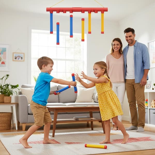 Catch the Sticks Game, Falling Stick Catch Game, Drop It Catch It Win It Reaction Game, 3 Falling Speeds Quick Reaction (Battery Powered)