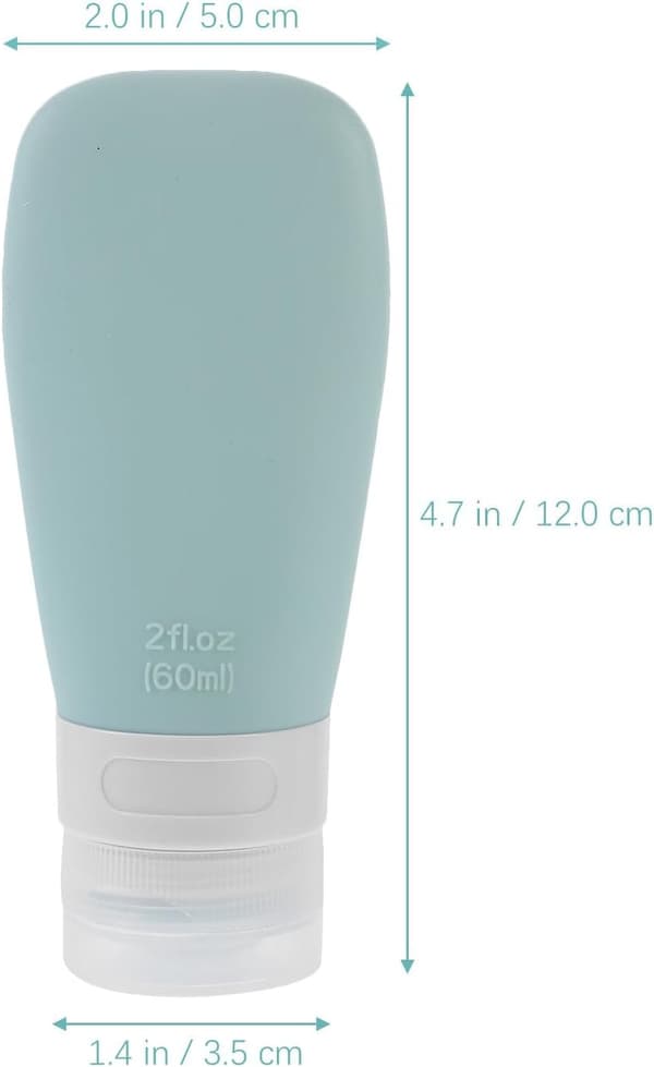 4 stk silikonklemflasker 60 ml påfyllbare reisesjampodispensere bærbare tomme lotionbeholdere for bruk og daglig