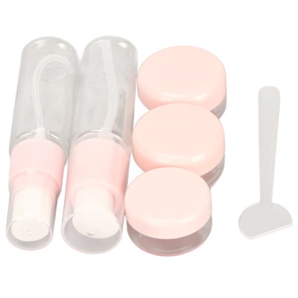 Travel Bottles Kit Leakproof Refillable Portable Transparent Odorless Toiletries Container Set, Pink