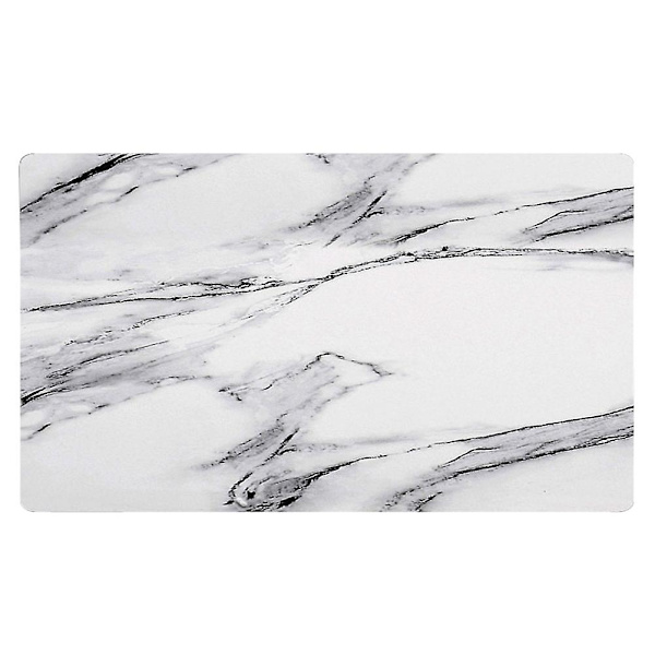 Marmor Musmatte Hjemmekontor Skrivebord Datamaskin Tastatur Dekorativ Matte Hvit 80X40CM White 80X40CM