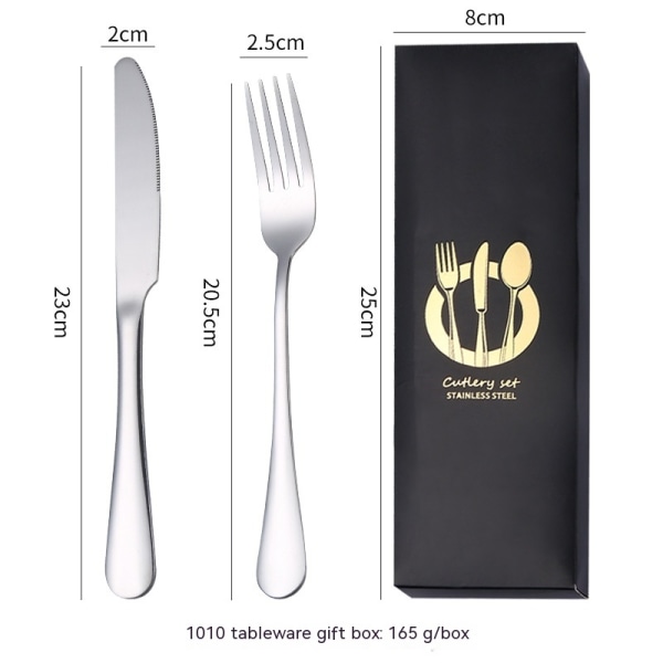 Sett med kniver og gafler, bestikksett med rustfritt stål av topp matkvalitet, servisebestikksett for hjemmerestauranthotell