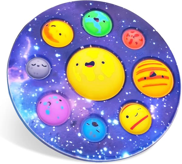 Poppa Fidget Legetøj, Planet Fingertryksboble, Otte Planeter Sensorisk Fidget Legetøj til Børn og Voksne