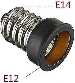 (5-pakning) E14 til E12 Adapteromformer, Liten Edison Skrue Europeisk Base (E14) til Kandelaberskrue (E12) Sokkelreduserer
