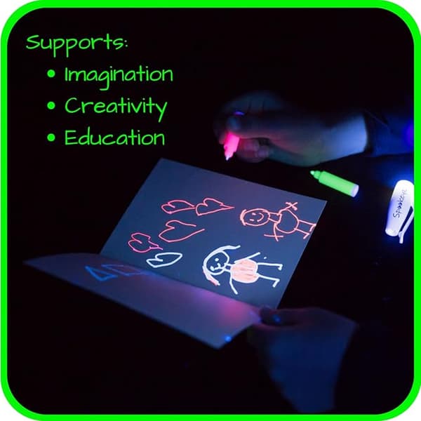 Invisible Ink Pen with UV Light Spy Pens Kids Magic Pens