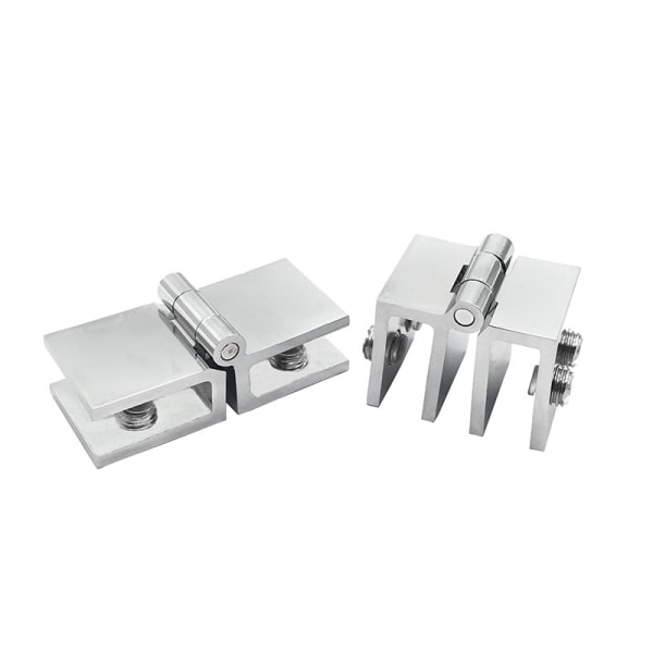 [3 Pieces] Glass Door hinge-180 Degree Wine Cabinet Display Cabinet Door Glass clamp Suitable for 5-8mm Glass Thickness