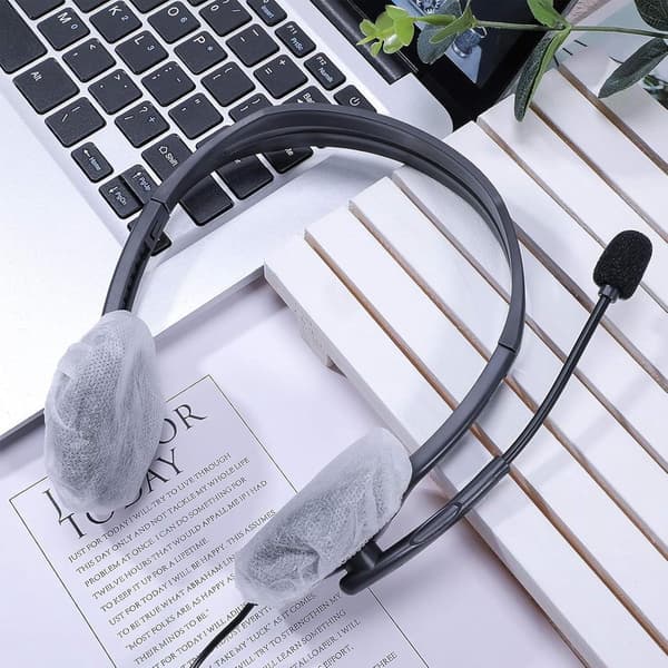 Elastic Hygienic Headphone Covers - 100-pack - Non-woven Fabric Headphone Covers