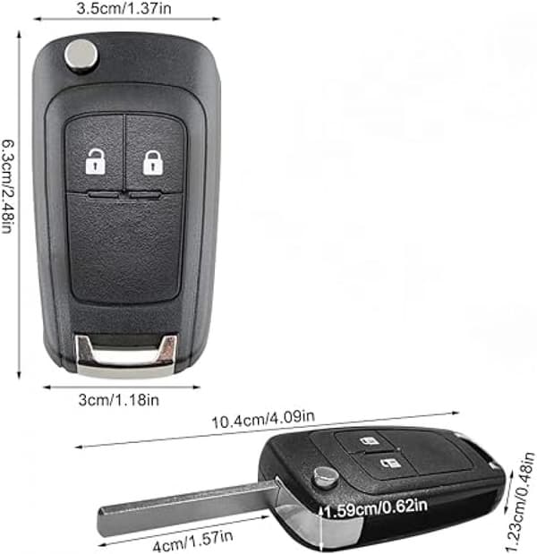 2-button key shell compatible with Opel Astra Insignia Meriva Mokka Zafira