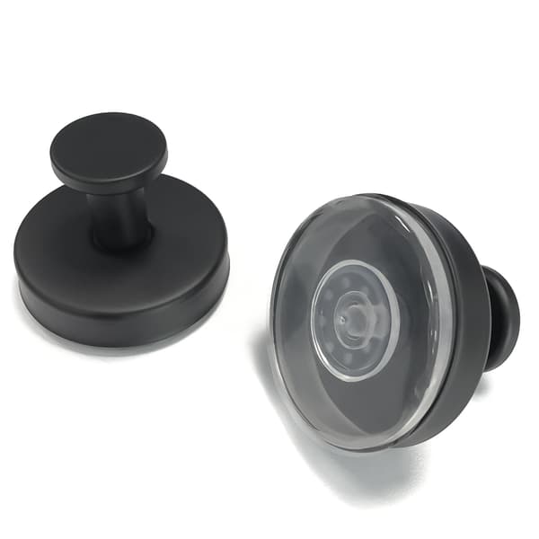 Seinäkoukut imukupilla, 4 kpl musta Black 296