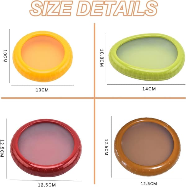 New Silicone Fruit Storage Box, 4-pack Anti-Oxidation Storage Boxes for Fruits and Vegetables