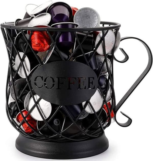 Coffee Pod Holder, Coffee Pod Storage Basket, for Tassimo, Nespresso, Dolce Gusto Coffee Pods