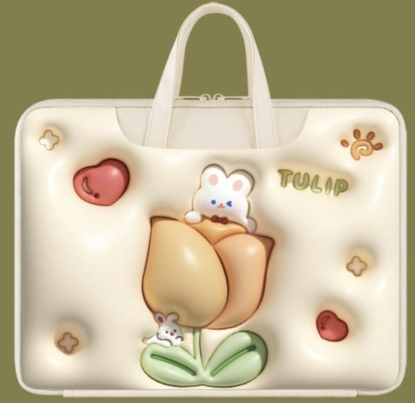 Laptop Case 15.6 inch Shockproof Waterproof Protective Sleeve for Laptop 3D Happy Rabbit Design