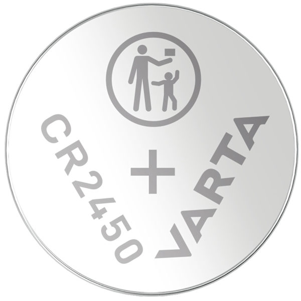 CR2450 3V Lithium Knapcellebatteri 2-pak Silver