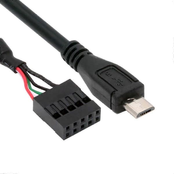 U2-018-MM USB 2.0 Bundkort 9-benet 10-benet Header til Micro USB 5-benet Kabel 50cm til Mini Monitor Sensor