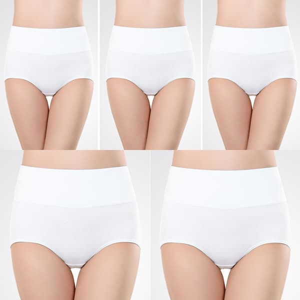 High-waisted briefs (5-pack) White M White M White M White M