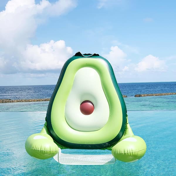 Inflatable Floating Chairs, Cute Floating Pool Chairs with Fun Avocado and Pineapple Patterns, Perfect for Summer, Beaches, Lakes, and Pools.