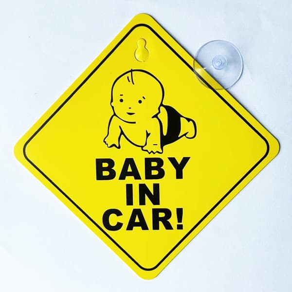 2 st (Blixtmönster) Baby on Board-skylt för bil, Magnetisk bilskylt