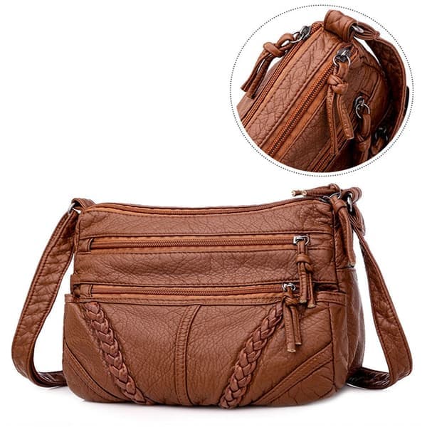PU Leather Shoulder Bags, Tote Bag BROWN - High Quality