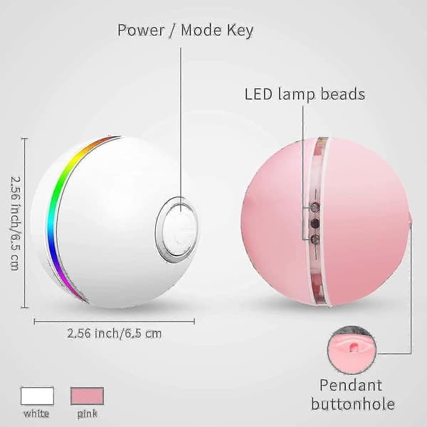 Cat Toys for Indoor Cats, Interactive Automatic 360 Self-Rolling Cat Balls, USB Rechargeable