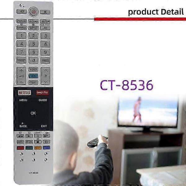Replacement Remote Control CT-8536 for with Key 49U7750 55U775075U7750 Without Voice Control