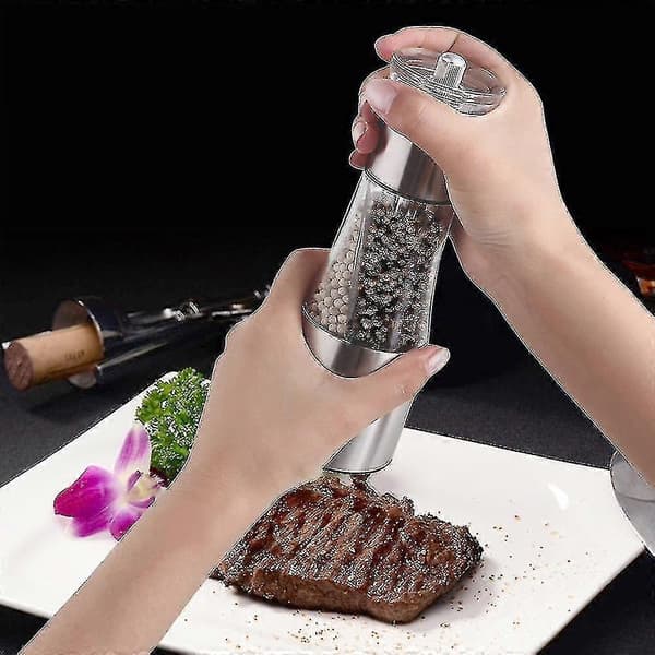 Robust Double Salt and Pepper Grinder Combo, Adjustable Ceramic Grinder