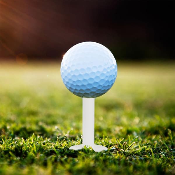 6 stk. uknuselige silikon-golfpegger med 35 mm-75 mm flat holder