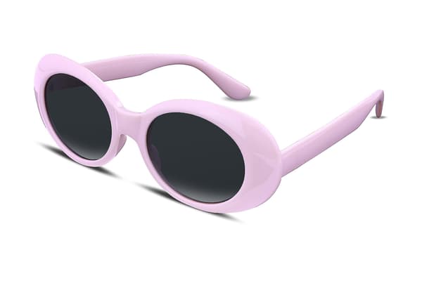 Vintage soikeat aurinkolasit unisex (pinkki)