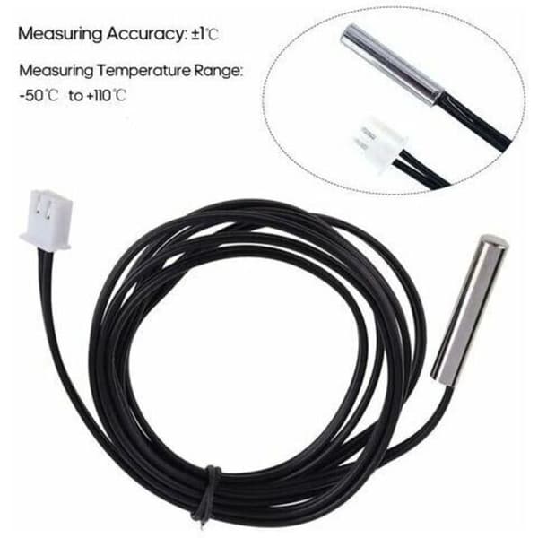 1M High Precision NTC 10K Temperature Probe / B3435 Water-Resistant Temperature Probe with Thermistor Ball