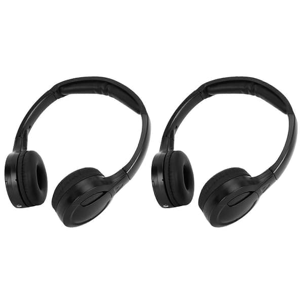 2-Channel Wireless Infrared IR Stereo Headphones for Car Headrest DVD