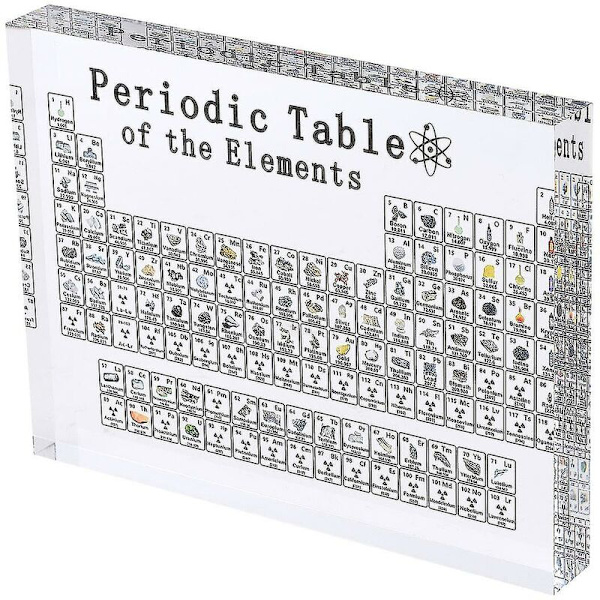 Periodic Table with Elements, Acrylic Table Display Ornament