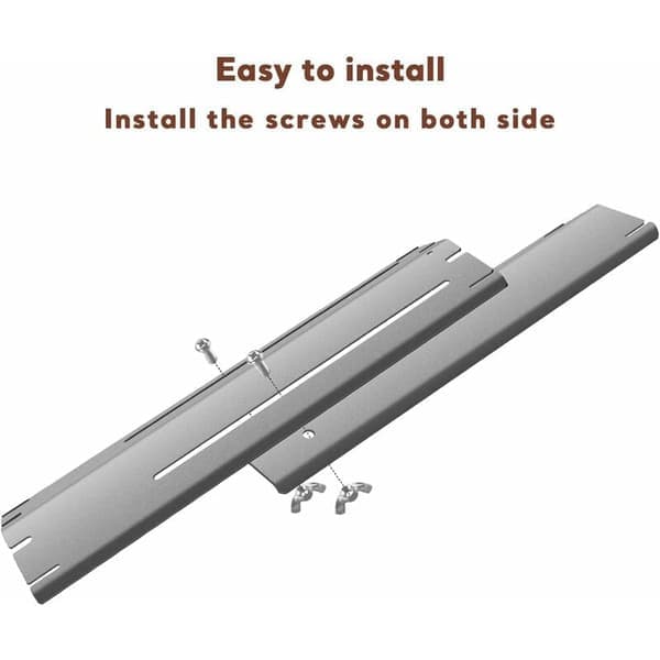 Adjustable Heat Shield for Universal Grill - Heavy Duty Stainless Steel Flame Tamer, Extendable