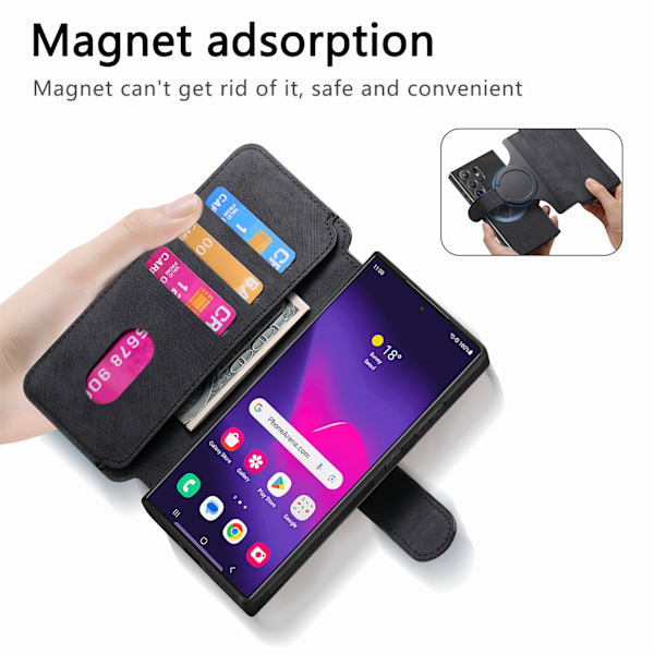 Magnetisk etui til Samsung - Sort Samsung Galaxy A25