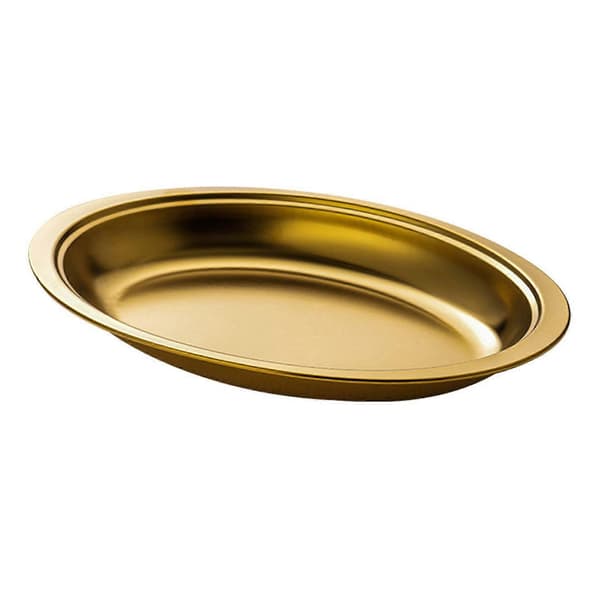 Steaming Fish Tray Stainless Steel Silver/Gold Oval Shape Multifunctional for Home or Restaurant Use Serving Platter