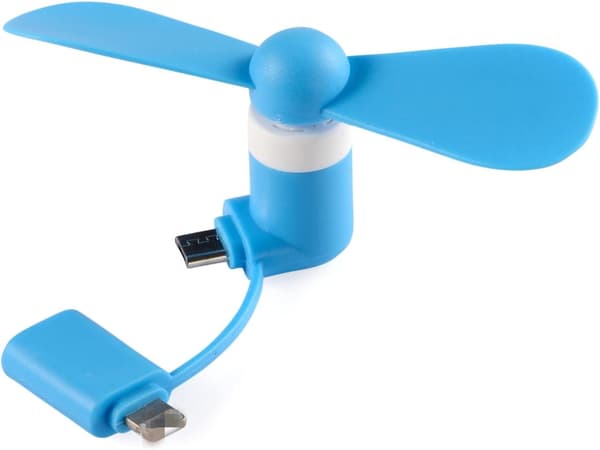 Mini Telefonventilator - Farverig og Kraftfuld 2-i-1 Ventilator Kompatibel med